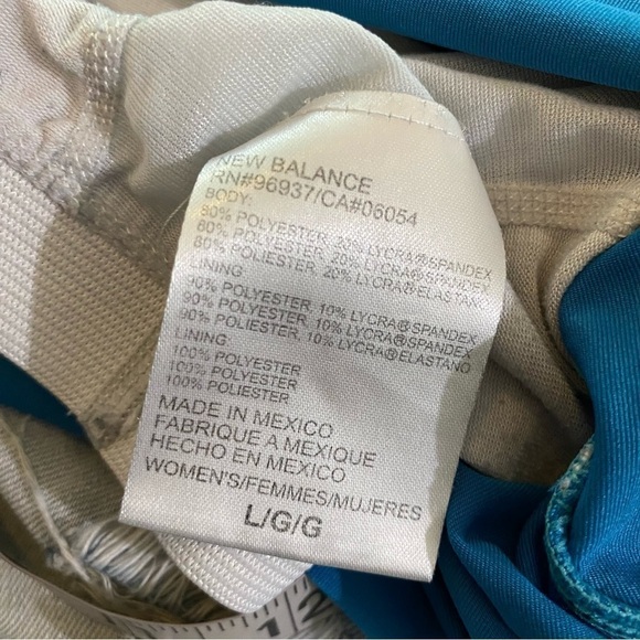 New Balance Running Tank Top Teal L - Picture 4 of 5